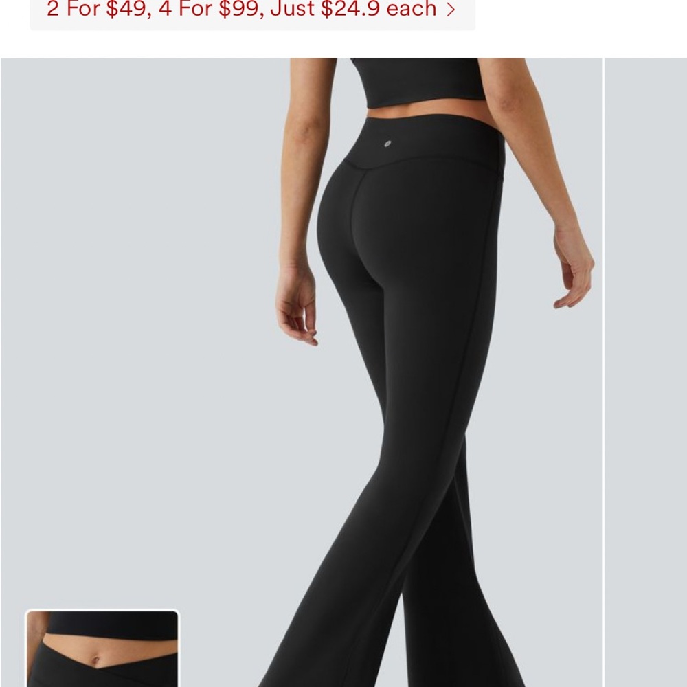 Athleta Black Flare Pants High-Waisted Stretch